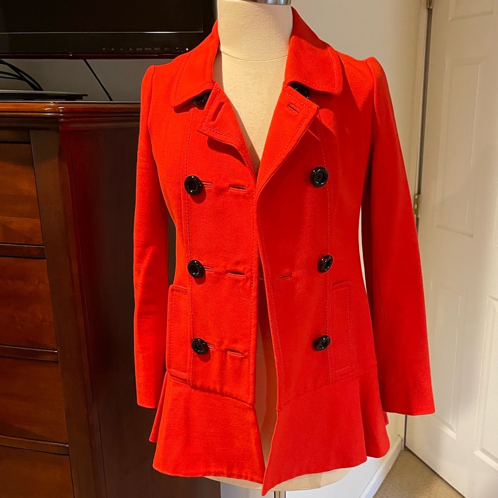 Kate Spade Red Double-Breasted Coat